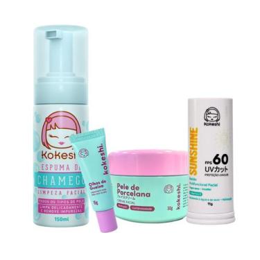 Imagem de Kit Bastão Facial FPS60 Renovadores Espuma Chamego Kokeshi - Kokeshi C