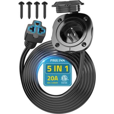 Imagem de Cabo de Alimentação PAULINN 20A 125V Extensão à Prova d'Água 3,7m