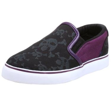Imagem de Osiris Tênis infantil pequeno e infantil Scoop, Preto/Roxo/caveiras, 2 Little Kid