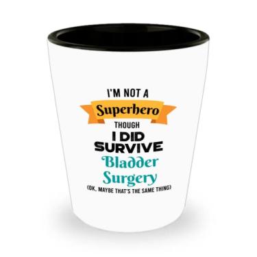Imagem de Vidro de tiro sobrevivente de cirurgia da bexiga - Presentes para sobreviventes de cirurgia da bexiga - Vidro de tiro de cerâmica engraçado