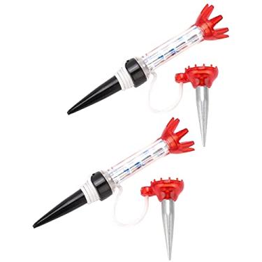 Imagem de Conjunto de 2 peças de camisetas de golfe para golfe, leve, durável, magnético, para pregos, suporte magnético, ferramenta de treinamento de golfe (vermelho)
