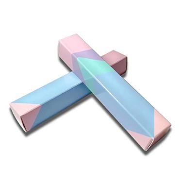 Imagem de ANZKA 50 peças de embalagem de brilho labial 12 x 2 x 2 cm varinha de rímel vazia caixas de tubo rosa claro azul longo estojo de brilho labial bálsamo organizador dobrável embalagem de amostra DIY armazenamento de maquiagem