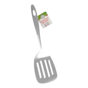 Imagem de Espátula Vazada Aço Inox Servir e Cozinhar Utensílio