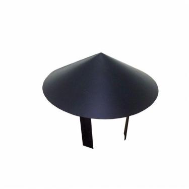 Imagem de Chapéu Chinês Preto Para Dutos 250 Mm Diâmetro Topo De Chaminé
