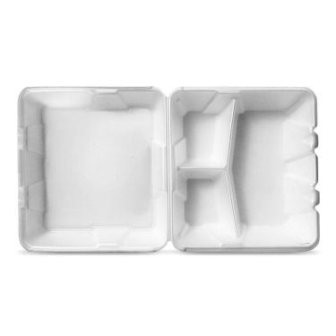 Imagem de Bandeja Térmica de EPS com Divisória Branca M-132 5un Meiwa