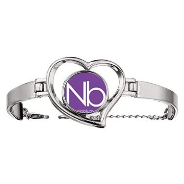 Imagem de N/A N/A Bracelete de fio para joias de coração e joias de coração de metais de transição da tabela do período da Chestry Elements, medium, metal