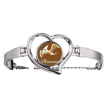 Imagem de N/A N/A Bracelete de fio com joias de coração e arte decorativa óssea de pterossauro ósseo, medium, metal