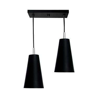 Imagem de Pendente Cone Mini Tóquio Duplo Preto, Attena, 3116/2 E PT/BR, Preto