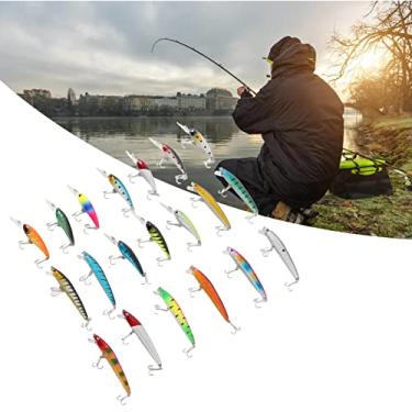 Imagem de iscas de pesca artificiais,Conjunto de iscas de pesca de 20 pe?as, acess¨®rios de pesca reutiliz¨¢veis ??para pesca de salm?o ao ar livre de ¨¢gua salgada de ¨¢gua doce truta robalo, Conjunto de isc
