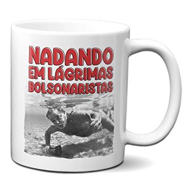 Imagem de Caneca Lula Mergulhando Nadando Em Lágrimas Bolsonaristas! (Branca)