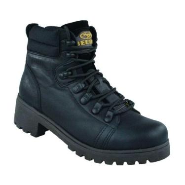 Imagem de Bota Coturno Couro Beeton Feminina Worker Ranee 016 Solado De Borracha