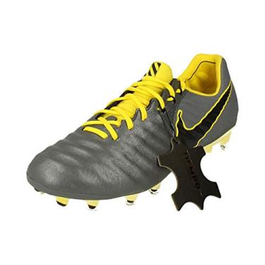 Imagem de Chuteiras de futebol masculinas Nike Legend 7 Elite FG, Dark Grey Opti Yellow Black 070, 8.5 Women/7 Men