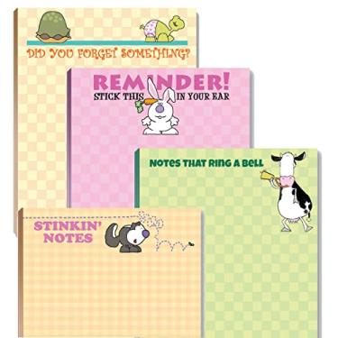 Imagem de Blocos de notas fofos e divertidos – 4 blocos divertidos sortidos