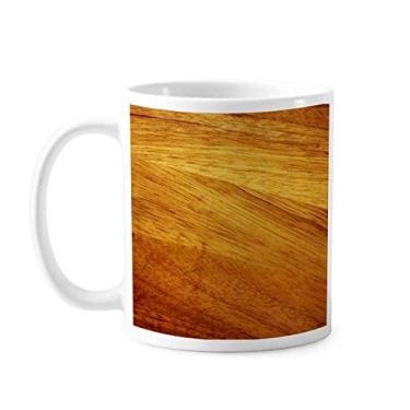Imagem de Caneca de cerâmica com estampa de listras irregulares de madeira para café e porcelana
