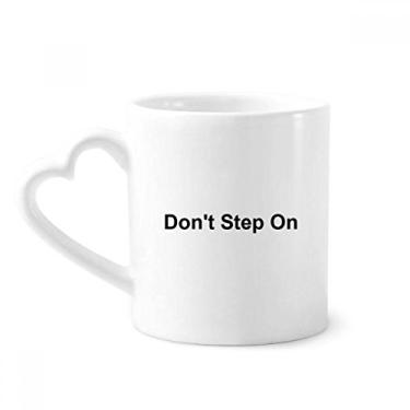 Imagem de Caneca Don't Step On com estampa de símbolo preto café cerâmica copo de coração de vidro