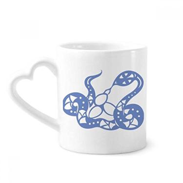 Imagem de Ano de cobra animal China zodíaco caneca café cerâmica copo de coração de vidro