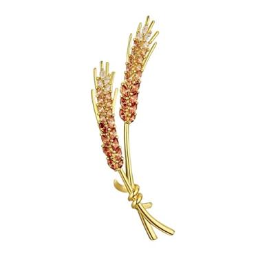 Imagem de KIZQYN Broche feminino de broche feminino requintado pino pino decorações joias presentes festa de casamento broche acessório de fantasia (cor: ouro)