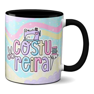 Imagem de Caneca Costureira Profissão Costurar Profissional Presente (Preta)