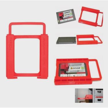 Imagem de Adaptador Vermelho Ssd Hd De 3.5 Para 2.5 Suporte Hdd Sata