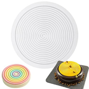 Imagem de FUNSHOWCASE Forma redonda de silicone turbilhão com diâmetro do disco de 20 cm