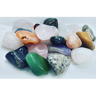 Imagem de Pedras Roladas Mistas Naturais (4,5 a 6 cm) Extra Grande - 1 kg