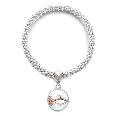 Imagem de DIYthinker Jincheng Corrente de joias com pingente redondo de prata em estilo chinês outono