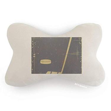 Imagem de DIYthinker Almofada de apoio de cabeça para decoração de pescoço com estampa azul de ilustração esportiva de golfe