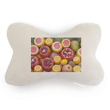 Imagem de DIYthinker Almofada de apoio de cabeça com estampa de frutas tropicais, decoração de carro, decoração de pescoço