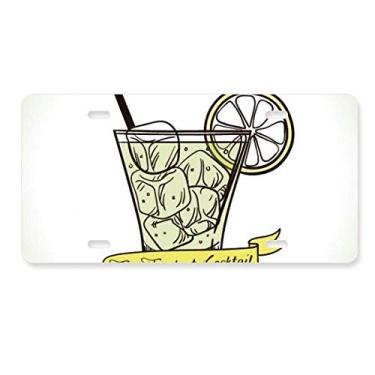 Imagem de DIYthinker Placa de licença de sorvete Tubular de limão para decoração de carro, acessório de aço inoxidável