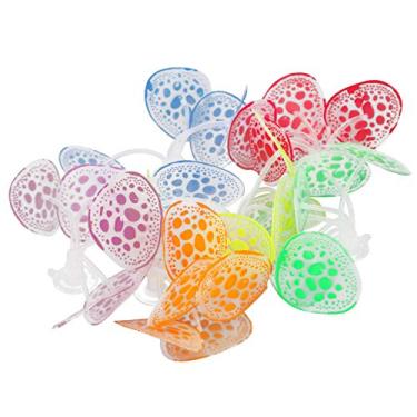 Imagem de Yencoly Ornamentos de coral, requintadas decorações de aquário resistentes a ácidos alcalinos, tanque de peixe fluorescente de silicone para aquário