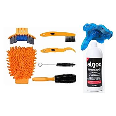 Imagem de Kit De Limpeza De Bicicleta 6 Pçs + Máquina + Desengraxante