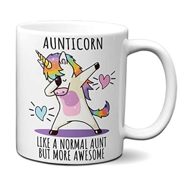 Imagem de Caneca Criativa Unicórnio Tia Incrível More Awesome AuntCorn