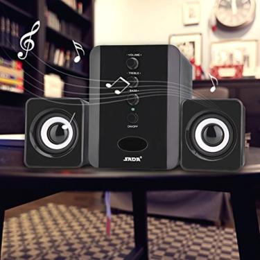 Imagem de Mini subwoofer de ajuste independente de agudos e graves 3W, alto-falante baixo traseiro de 7,6 cm DV 5V e USB 5V com fio, tablet PC para celular (preto)
