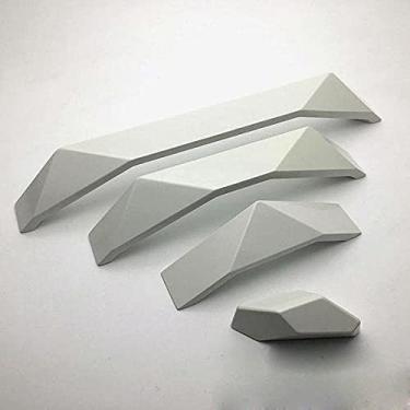 Imagem de 1,25 polegadas 2,5 polegadas 5 polegadas 7,55 polegadas Preto Branco Porta do armário puxa maçaneta Gaveta puxa puxa cômoda puxa armário de cozinha puxador Hardware, branco, 192 mm