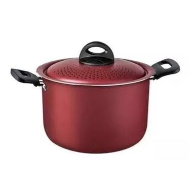 Imagem de Espagueteira 22Cm 5,7L Loreto Vermelho - Aluminio Com Revestimento Antiaderente