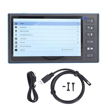 Imagem de Endoscópio industrial portátil 7.0 HD tela colorida IP67 à prova d'água com boroscópio de inspeção de luz auxiliar para tubulação