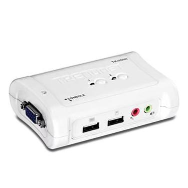 Imagem de Chaveador KVM TrendNet TK-209K - 2 computadores em 1 monitor - com Cabos KVM Inclusos