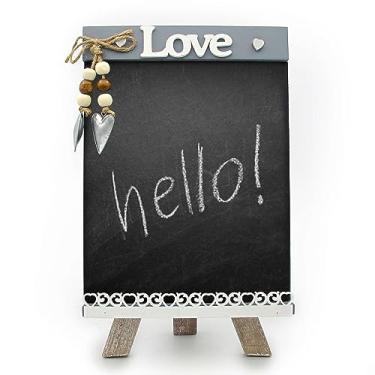 Imagem de Lousa Decorativa Quadro Negro Recado Anotação Lembrete Cavalete Love