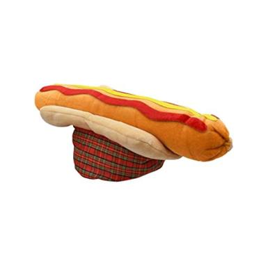 Imagem de Nicky Bigs Novidades Adulto Gigante Hotdog Chapéu Pé Longo Weiner Headwear Food Truck Acessório