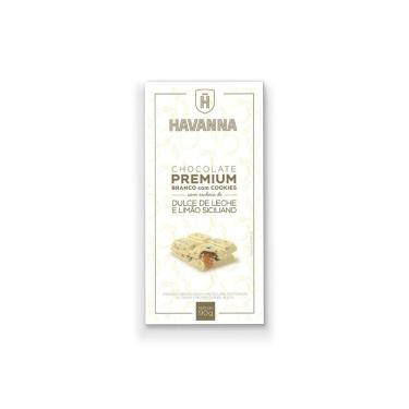 Imagem de Barra de Chocolate Branco Havanna c/ Cookie Recheio Doce de Leite 100g