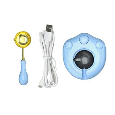 Imagem de harayaa Aquecedor elétrico para carimbo, forno de derretimento de cera de vedação USB para convites de selagem de carimbos, azul