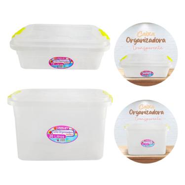Imagem de Caixa Organizadora Multiuso Transparente de 10 ou 20 Litros