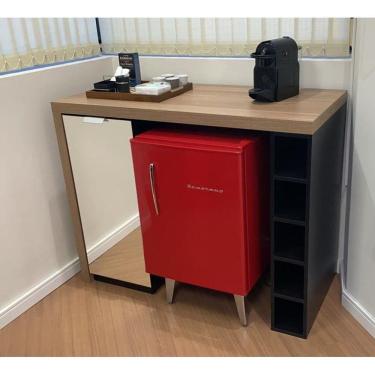 Imagem de Barzinho adega vinho com bancada para embutir frigobar cervejeira ou adega em mdf