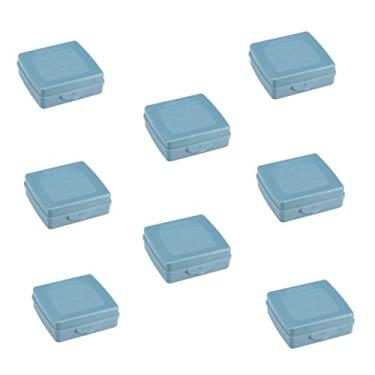 Imagem de Kit 8 Sanduicheiras C/Trava 12x4Cm Plástico Azul-SANREMO
