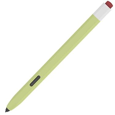 Imagem de LOVE MEI Capa para lápis de silicone com design retrô clássico compatível com Samsung Galaxy Tab S6 Lite S, capa para caneta, antiderrapante, aderência suave (verde)