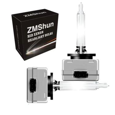 Imagem de ZMShun 2 peças DC 12V 35W D1S HID Xenon 6000K lâmpada de farol de carro super branca HID D1S luz D1S suporte de metal proteção xenon HID lâmpada D1S lâmpadas de neblina automática (6000K 2 peças)