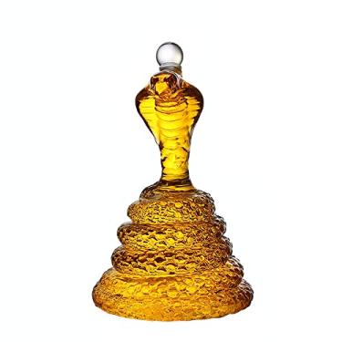 Imagem de Decantador de uísque Cobra Cobra, copo em forma de cobra, garrafa de vinho em forma de cobra, decantador de licor animal de 1000 ml para uísque, vodca, uísque, rum, presente de tequila para amor ao