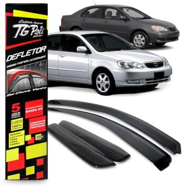 Imagem de Calha Chuva Defletor Corolla 4 Portas 2003 A 2007 Fumê 100% Acrílico