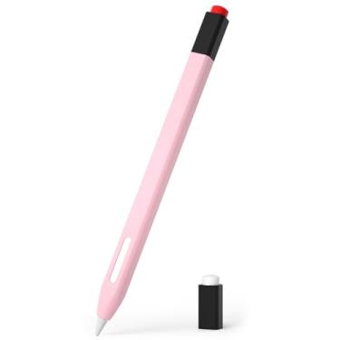 Imagem de AKABEILA Capa para iPencil compatível com Apple Pencil 2ª geração, capa de silicone ultraleve com 2 capas de ponta, capa protetora antiderrapante, suporte suave e retrô Sakura em pó