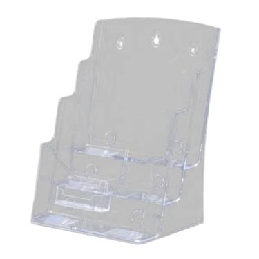 Imagem de Kokiya Organizador de Cartões de Visita em Acrílico para Escritório e Eventos Profissionais - Suporte Elegante para Documentos e Revistas, A4 3 níveis